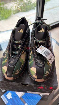 Adidas x Dame 9  x Bape  Green Camo Black Green size 10