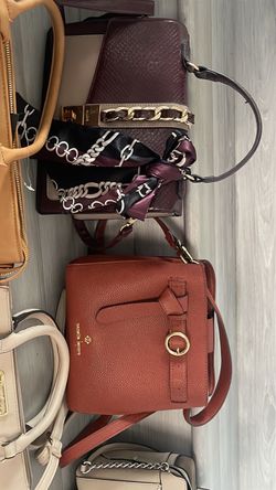 Nanette Lepore Brown Pebbled Leather Crossbody Bag