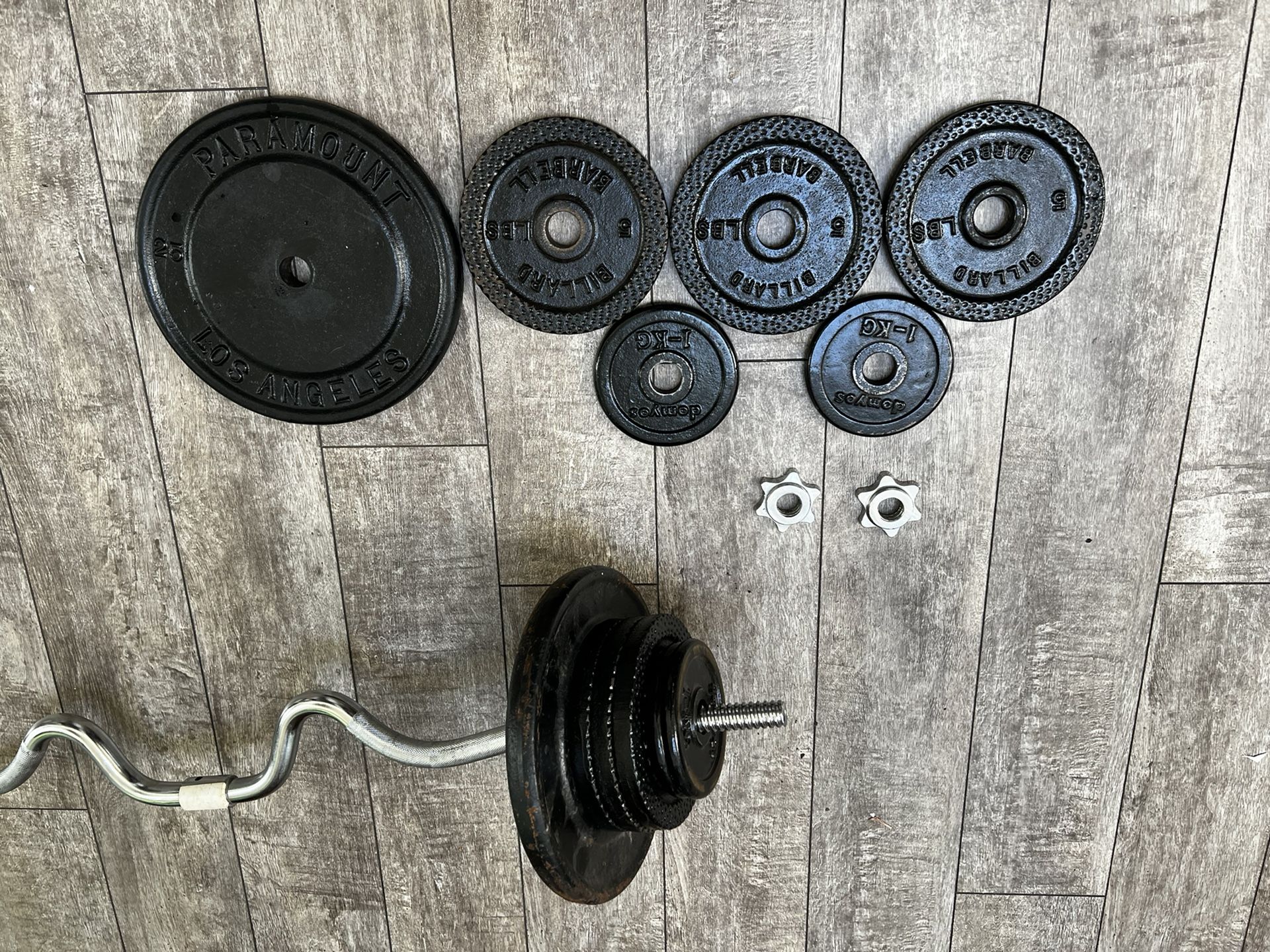 Barbell Set With Weight Plates