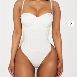Fashion Nova White Bodysuit