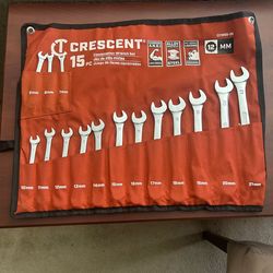 15 Pc Crescent Combination Wrench Set
