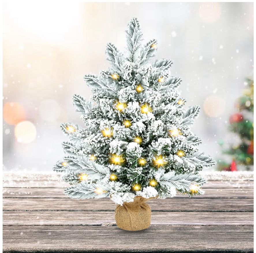 New In Box! 1.64’ T Flocked Christmas Tree W/Lights $10 (#C-124)