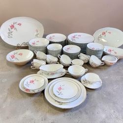 Vintage Noritake Rosemarie 6044 Fine China • 95 Piece Set • Service for 12 • Japan