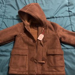New Children’s Place Brown Sherpa Coat Kids size 3T 
