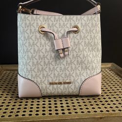 Authentic MK mini Pink And White Bucket Bag 