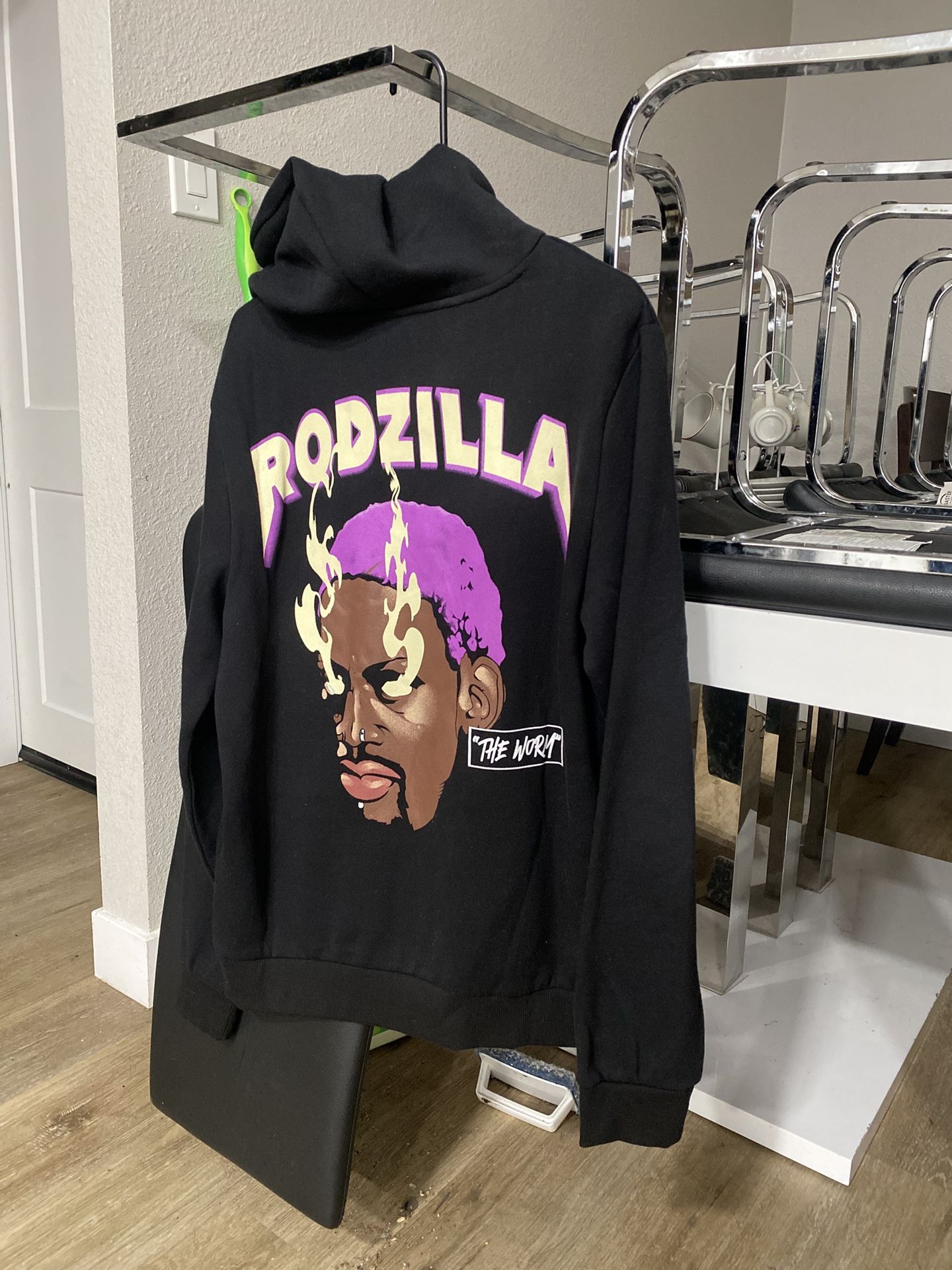 Rare Rodzilla Dennis Rodman The Worm Official Brand Hoodie