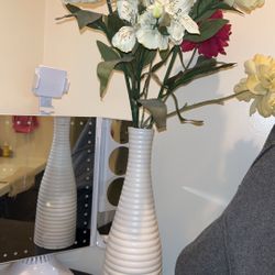 Glass Vase With Flowers Decor 