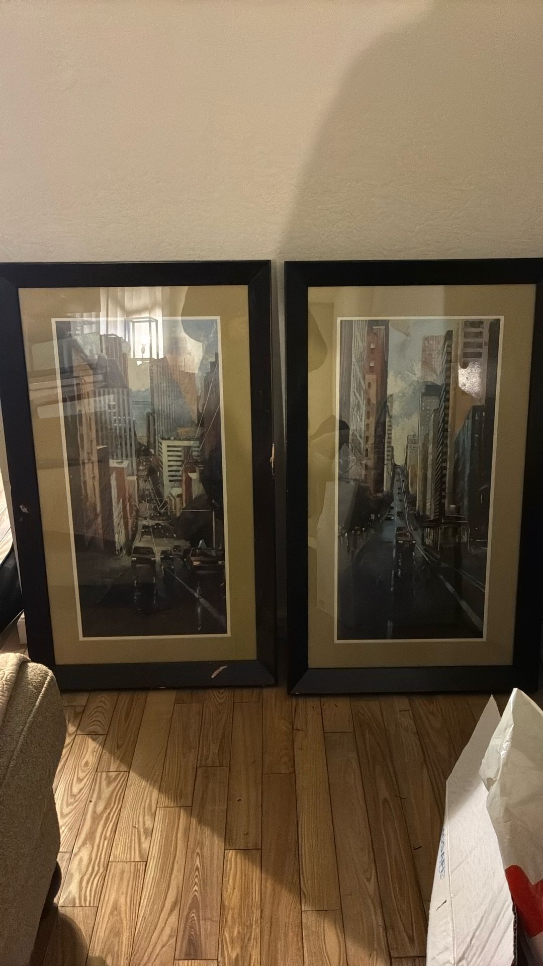 Set of 2 Framed Cityscape Wall Art Prints