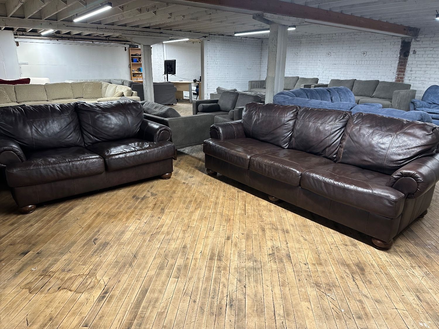 Delivery Available leather couch set