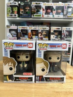 2 VAULTED Tommy Boy Funko Pops EXC Little Coat #506 Richard #505 Farley Movies