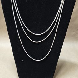 Sterling Silver 3 Piece Necklace 