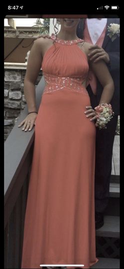 Coral prom dress size 2