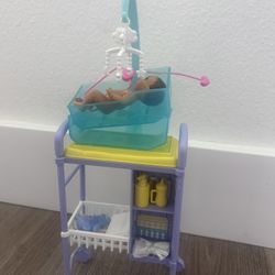 Toy / Barbie Baby Doctor / Nursery Playset with Doll & Accessories