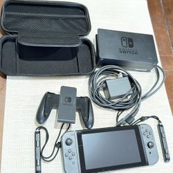 Nintendo Switch Console Bundle (V1 - XAW1011 Serial) + Dock, Accessories & Case
