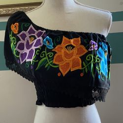 Blusa Bordada Mexicana Artesanal Embroidered Mexican Shirt