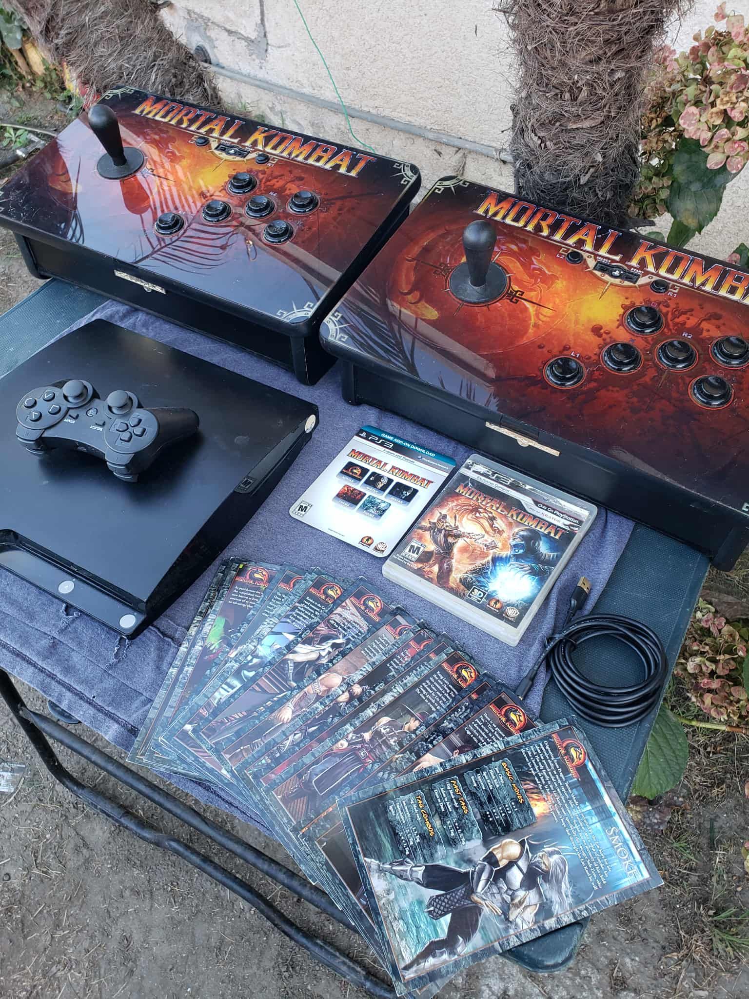Amazon each Arcade Limited edition Mortal Kombat cost $450 each I Have 2 of Them Plus Playstation 3 PS3 slim 500GB Combo deal all for $700!;or trade a