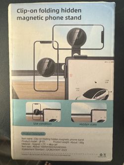 Tesla Clip On Folding Hidden Magnetic Phone Holder