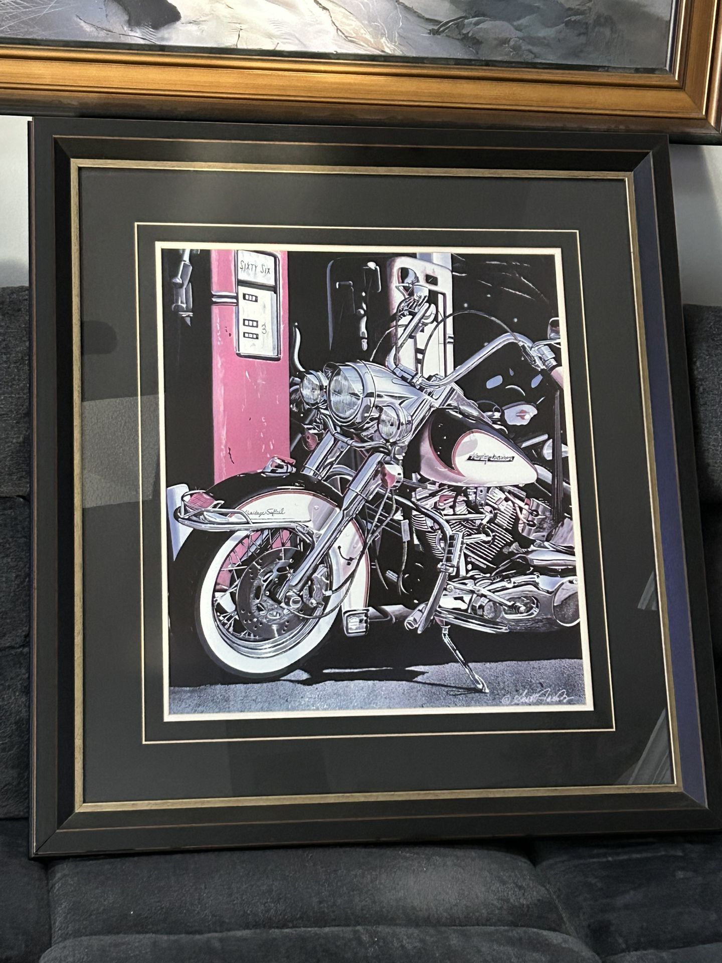 Harley Davidson Framed Pumping Iron Print By Scott Jacob’s