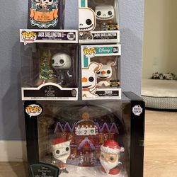 Funko Pop Nightmare Before Christmas Bundle – Jack Skellington, Zero + Tarot Deck (LOT – NO SPLIT) NO TRADES‼️‼️‼️‼️ 