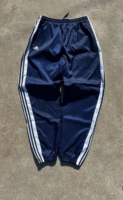 Adidas Navy Track Pants with White Stripes