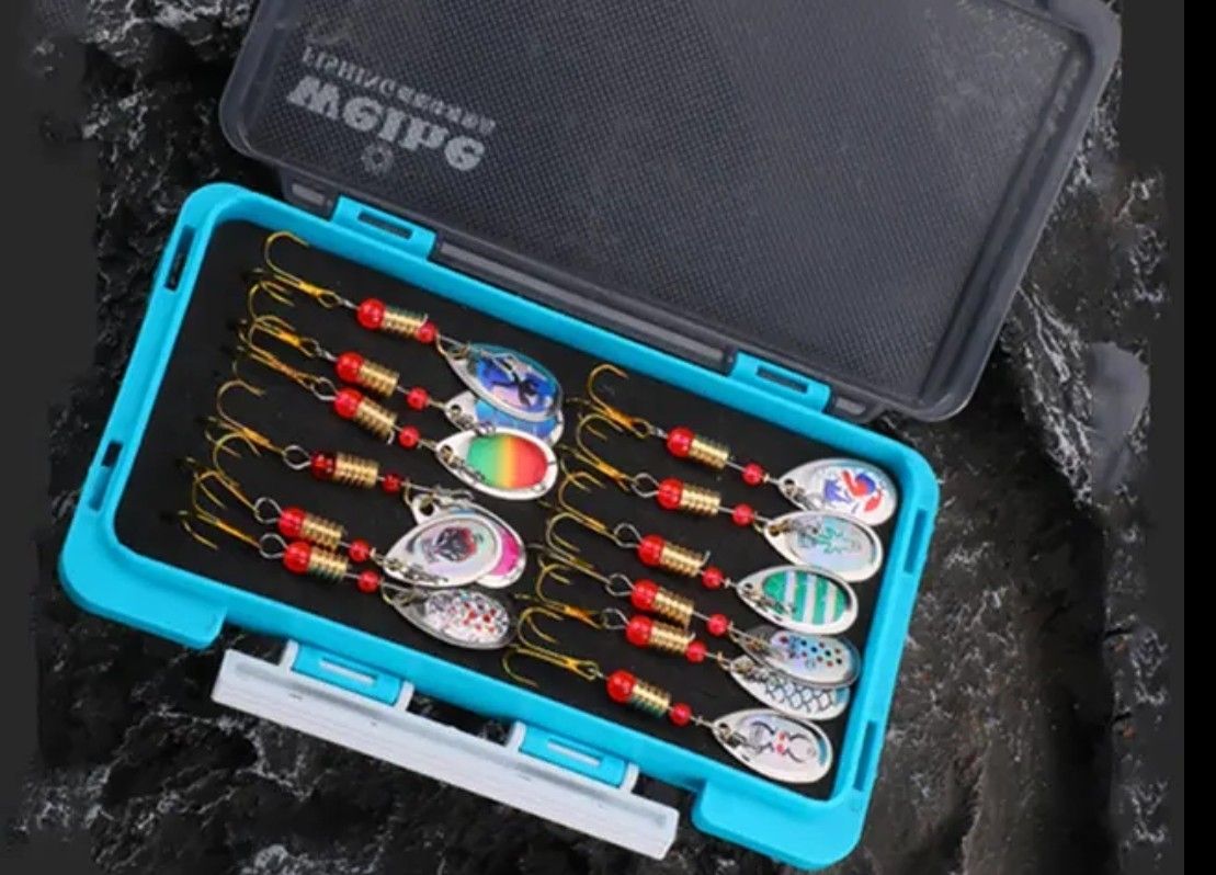 12pcs Metal Spinner Fishing Lure Set
