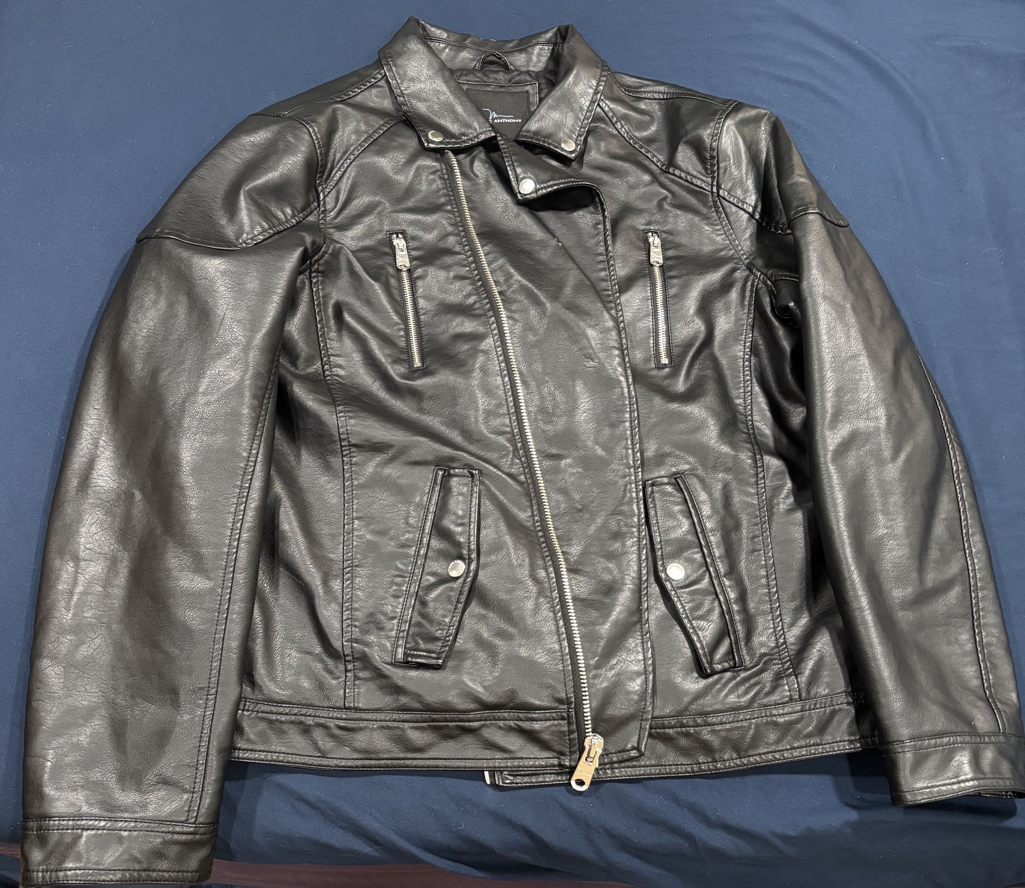 Mark Anthony Black Leather Jacket