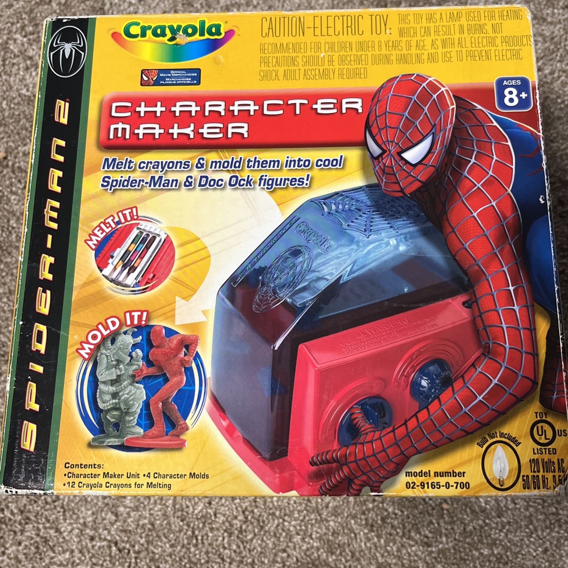 Crayola Spider- Man 2 Character Maker 2004 Crayons Maker