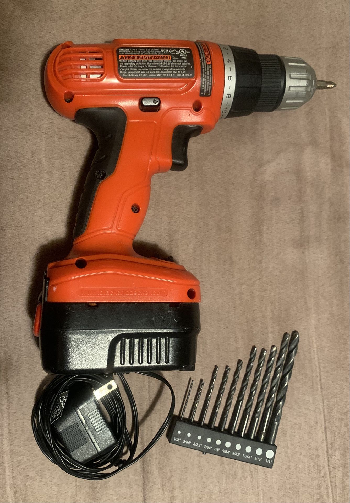 Black & Decker Cordless Drill with Bits