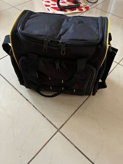 heavy-duty Marscamd Tool Bag with 3 Removable Cases featuring a dual-layer design and front Molle webbing in black with yellow trim.