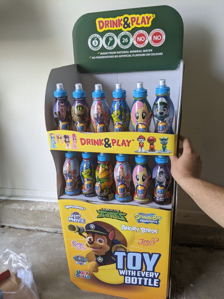 Drink &play with disney surprise toys no sugar drinks for kids message me for wholesale prices