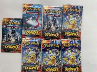 Pokémon TCG Scarlet And Violet Surging Sparks Sealed Booster Packs Lot Of 7