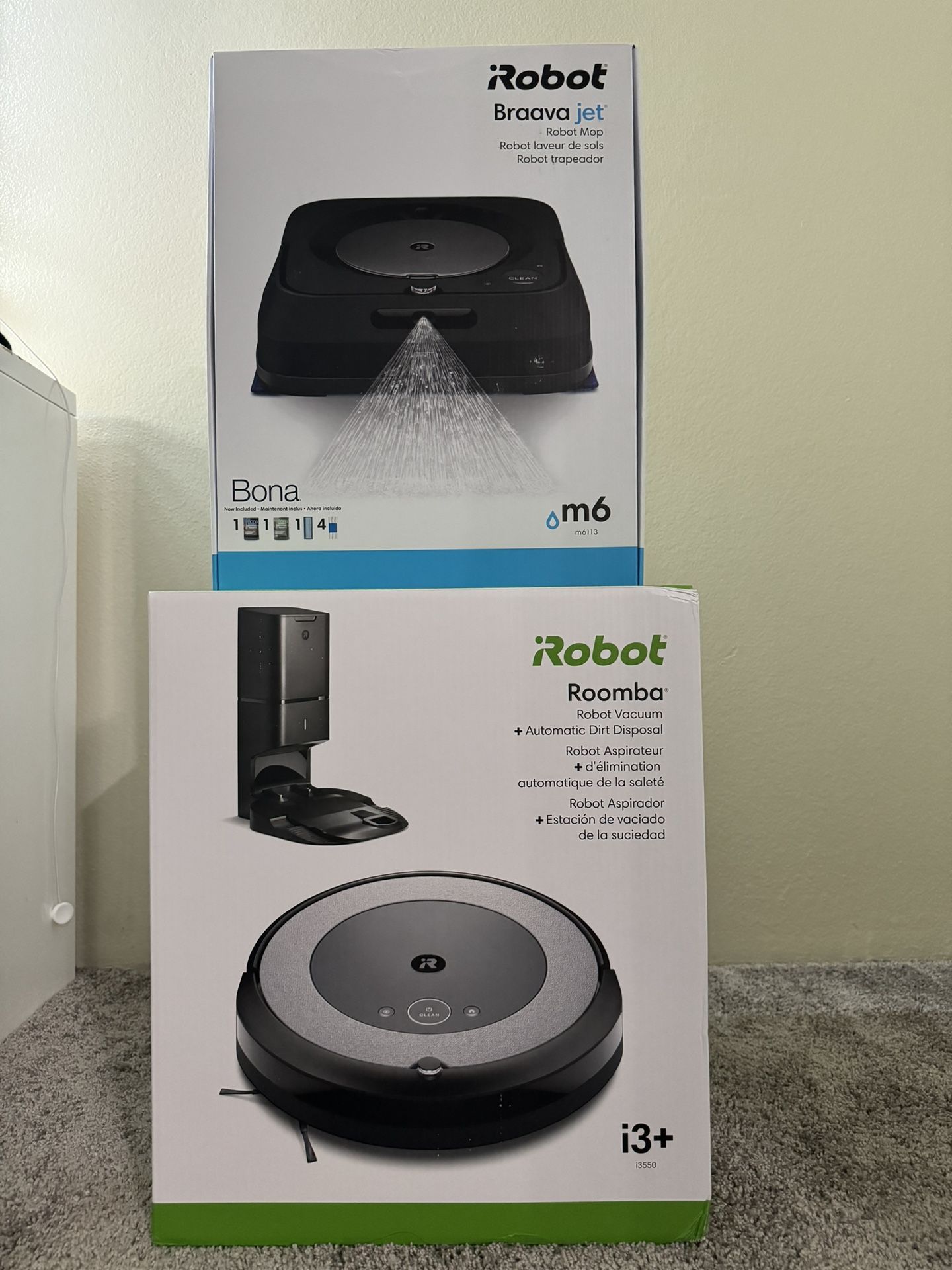 Brand New iRobot i3+EVO Robot Vacuum & Jet Mop Bundle