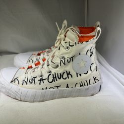 PreOwned Converse Not A Chuck 70 Hi Boys Size 6Y White Athletic Shoes 