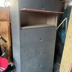 Large Metal File Cabinet – 78” High x 36” Wide