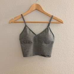 Nautica Longline Sports Bra| Grey | Small 