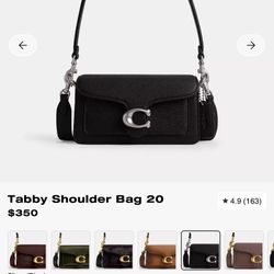 Coach Black Tabby Silver Hardware