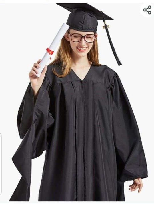 For Sale $28 Black/white/Burgandy  Graduation Gown