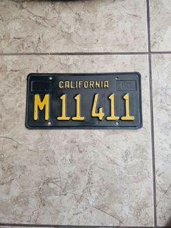 Vintage 1963 California license plate