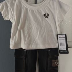 Brand New 12 m girl true religion set