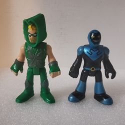 Imaginext Dc Super Friends Green Arrow And Blue Beetle Action Figures 