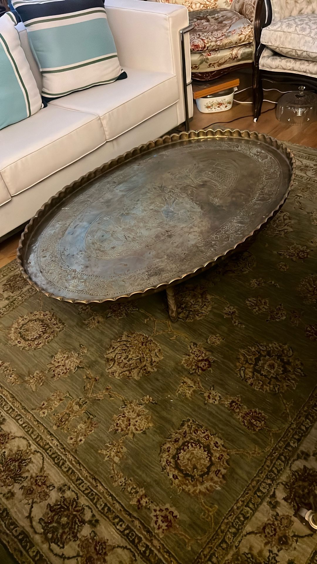 Brass Coffee Table Mid-Century Modern