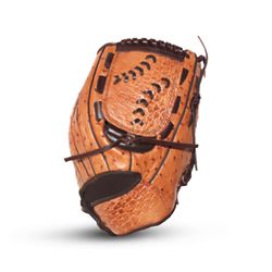 12 inch Ostrich Leather Baseball stitch web mit