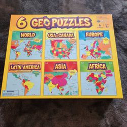 GEO Puzzles 6 Separate Puzzles