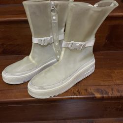 NIKE Air Force 1 Clear PHANTOM WHITE RAIN BOOTS WOMEN' Size 10.5
