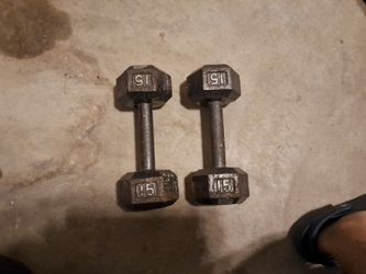 Dumbbells set 15 pounds