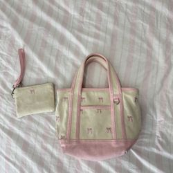 viral pink coquette bow mini tote bag 