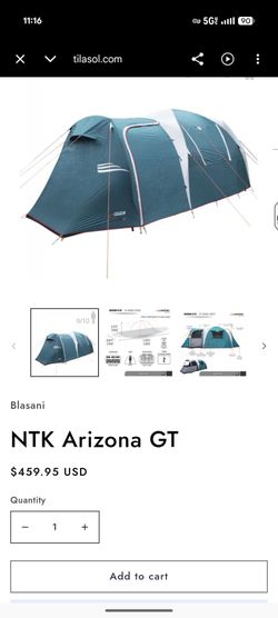 Arizona gr. 9 to 10% fireproof tent with footprint mat