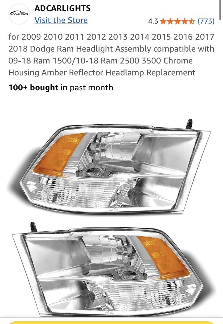 Dodge RAM Front Headlights