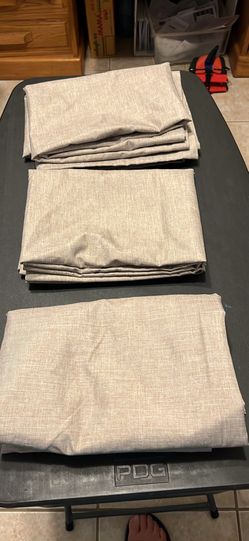 Total of 3 windows curtains. Long 84 inch, 42 inch