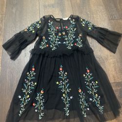 Girls Black Sheer Dress Size 7 By Zara #22
